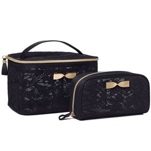 Victoria’s Secret Black Lace Train Case Set